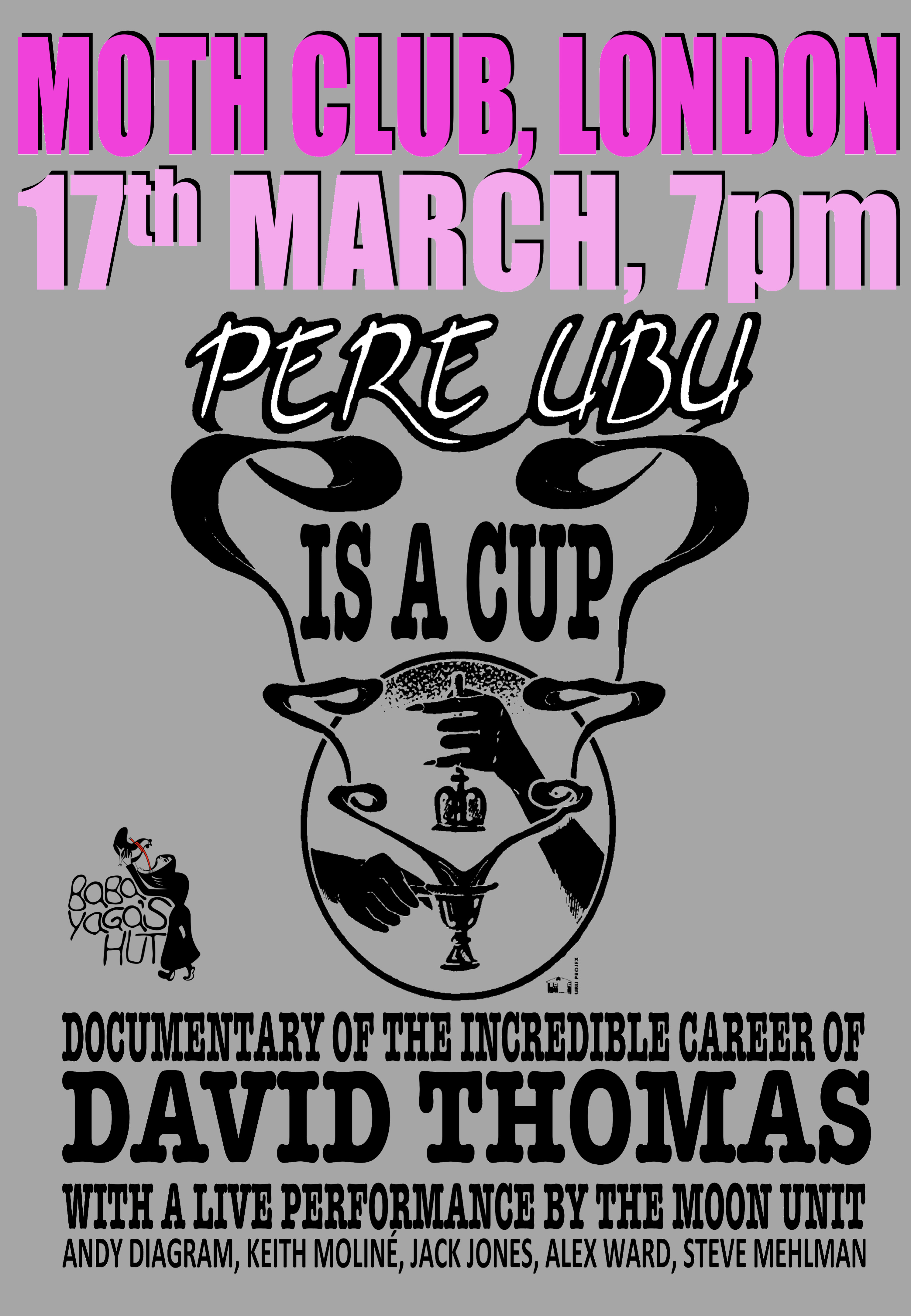 affiche concert � Londres au Moth Club